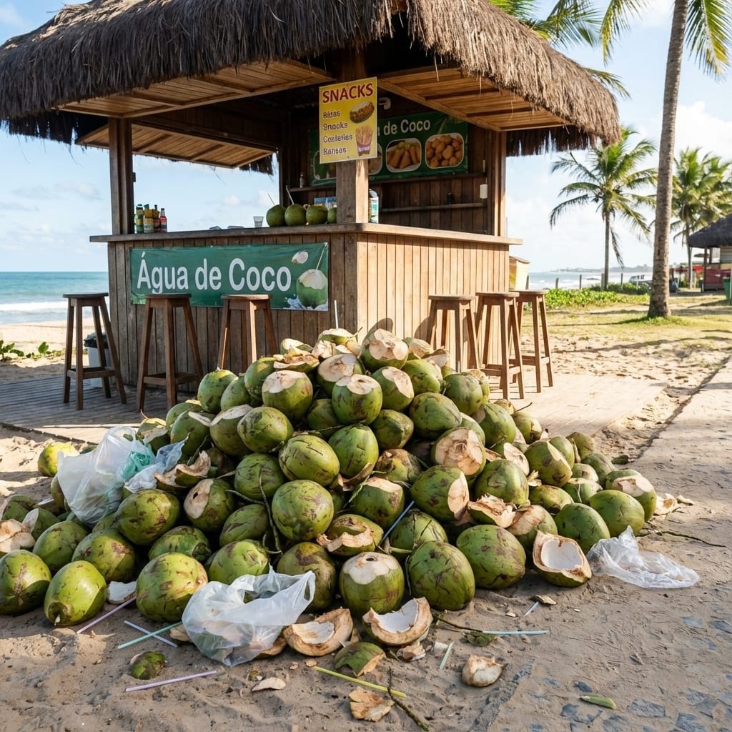 Coconut waste