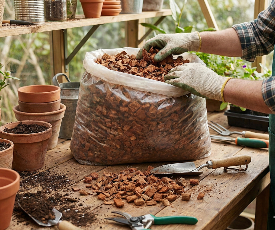 CX. Pedaços de Coco chips coco seco (c/ 15 sacos de 3L)
